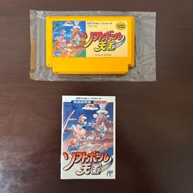 Softball Tengoku Famicom Tonkin House Japan Import CIB Complete Rare Sports