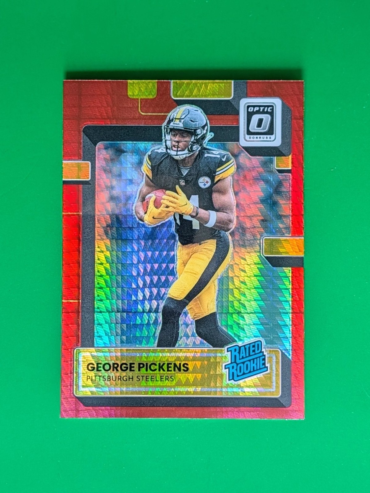 2022 Panini Donruss Optic - Rated Rookie George Pickens #223 Red Hyper Prizm SP