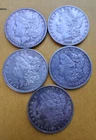 Lot of 5 Mixed Date Morgan Silver Dollar - 90% Silver Better Condition