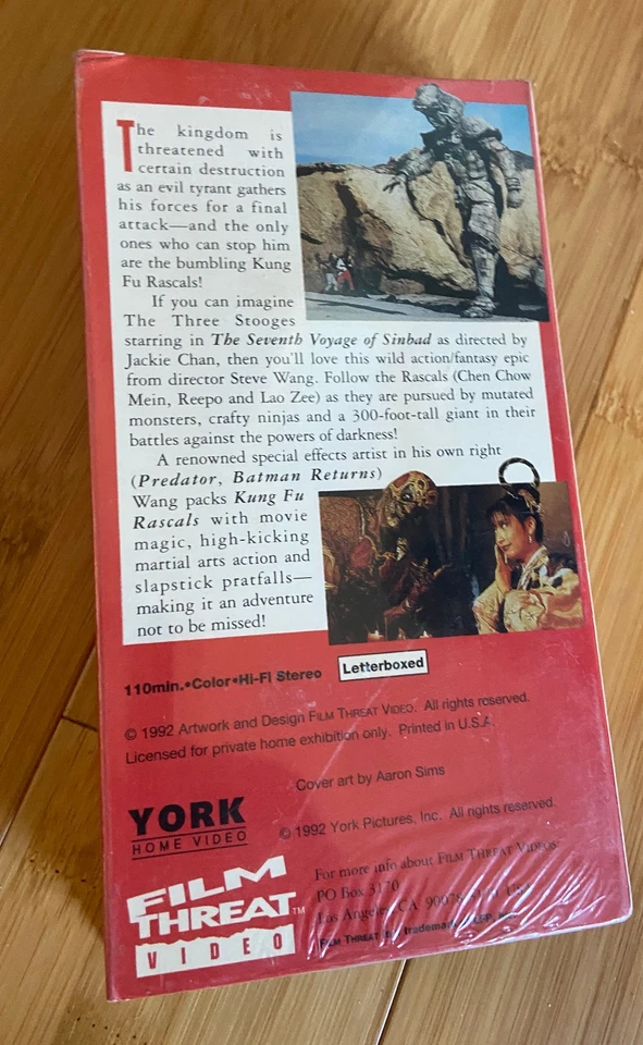 Kung Fu Rascals (1992) - Film Threat/York Video VHS Release SEALED - Image 2 of 2