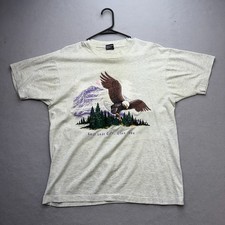 Vintage Salt Lake City Utah T-Shirt Size L Gray Single Stitch Made In USA