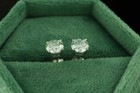 4TCW Round Lab Grown Diamond Stud Earrings For Black Friday 14k White Gold #241 — photo 6