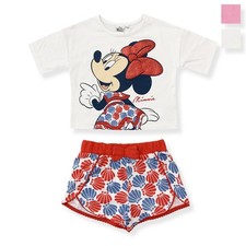 Komplett Mädchen Disney Minnie Mouse Sommer T-Shirt Und Shorts Baumwolle 6166