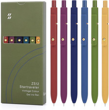 Gel Pens, 6pcs 0.7mm Fine Point Black Ink, Smooth Writing Pens 6 Pack