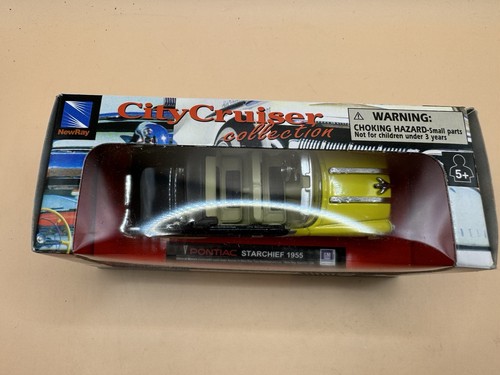 DIECAST CAR PONTIAC STARCHIEF 1955 NEW RAY CITY CRUISER - Picture 2 of 7