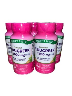 (5)Fenugreek 2000mg Equivalent Per Serving Support for Nursing Mothers Exp 07/26