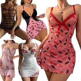Women's Sexy Lingerie Sleepwear Babydoll Underwear Lace Dress G-String Nightwear