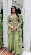 Trending Designer Rangoli Silk Kurta Palazzo With Dupatta For Women