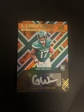 2022 Panini XR Luminous Endorsements Garrett Wilson #LUM-GW Orange /25 (AU, RC)