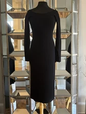 W By Worth Wool Cashmere Blend Black Sweater Dress Size P