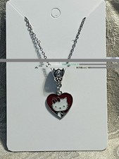 Sanrio Hello Kitty Whimsical Charm Cartoon Adorable Fashion Silver Necklace 18