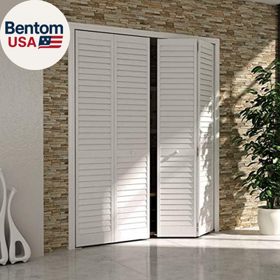 1 Closet Door(24X80), Bi-Fold, Louver Louver Plantation Primed