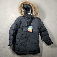 Columbia Parka Youth Small Black Marquam Peak Fusion III Omni-Heat Fur Hood