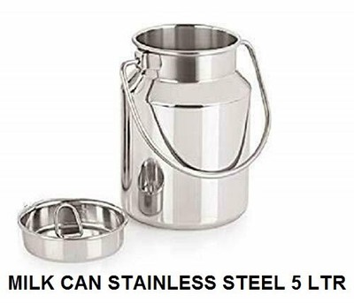 HOME USE MILK CAN STAINLESS STEEL Capacity -5 Ltr/MILK CAN KITCHEN ITEM QUALITY