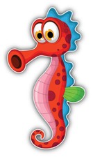 Funny Seahorse Animal Car Bumper Sticker Decal