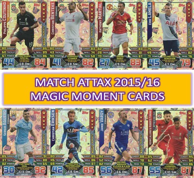 Topps Match Attax EXTRA 2015 2016 15/16 MAGIC MOMENT Karten