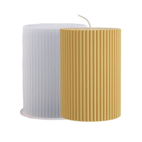 Striped Cylindrical Candle Silicone Mold Handmade Scented Candle Making Wax Moul - Picture 12 of 27