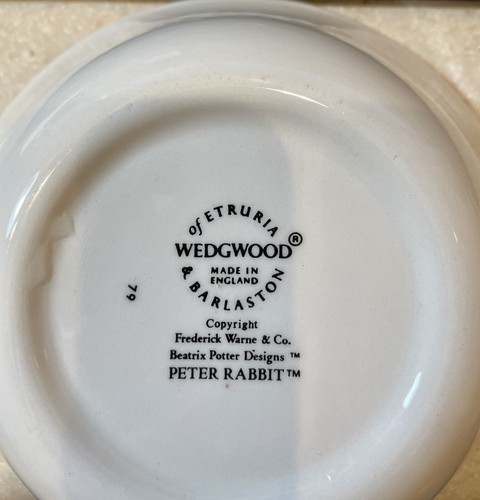 Vintage Peter Rabbit Nursery Child's 3-Piece Dish Set By Wedgwood Beatrix Potter - Picture 7 of 7