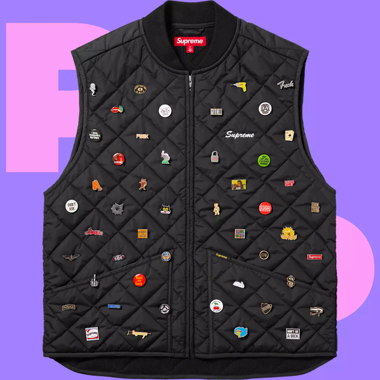Gilet de travail matelassé Supreme Pins (grand)