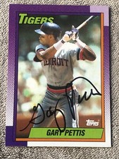 Gary Pettis autographed Baseball Card (Detroit Tigers) 1990 Topps #512