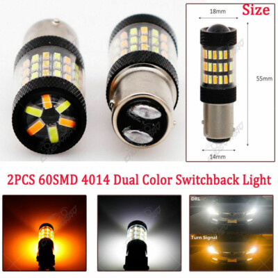 1Set 1157 BAY15D 30W Anti Hyper Flash LED Turn Signal Blinker Light Switchback