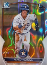 2023 Bowman Chrome #BCP-148 Kenedy Corona Lava Refractor #/399 Astros 1st Bowman