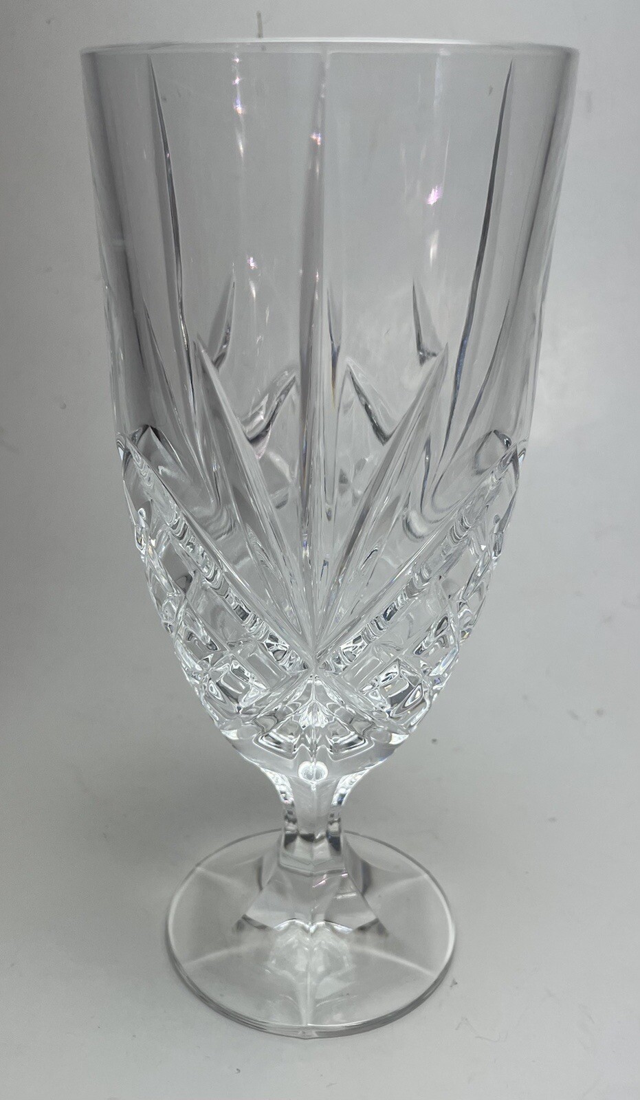 Godinger Dublin Shannon Crystal Footed Ice Tea Goblet Stemware Mint