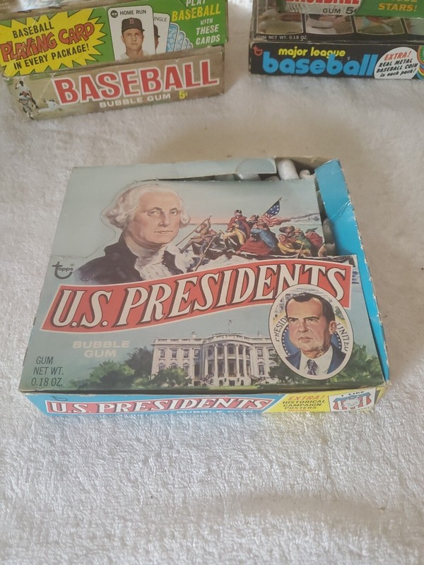 1972 Topps US Presidents Cards Empty Display Box RARE