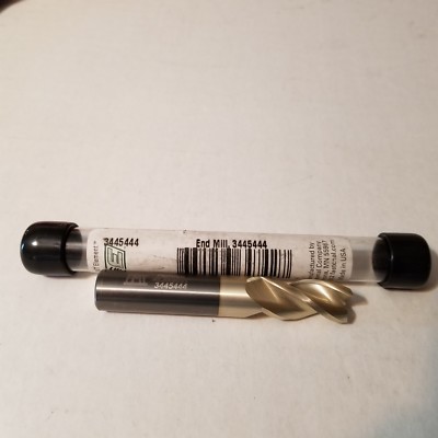 END MILL 1/2'' Dia x 1'' LOC x 3'' OAL .010 CR Carbide 3 Fl ZrN Finish 37° Hlx Fini