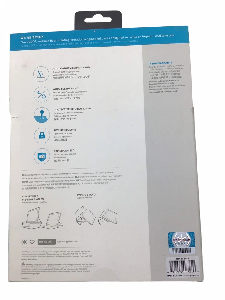 Speck STYLEFOLIO для iPad 2019/2020 - черный - новый чехол - Изображение 2 из 4