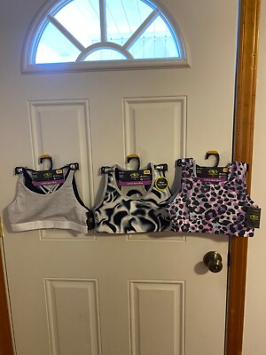 BRAND NEW LOT OF 6 GIRL'S SIZE LARGE ATHLETIC WORKS SPORTS BRAS BAND SIZE 34