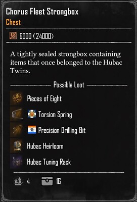 Skull and Bones NEW Chorus Fleet Strongbox Hubac Twins!!
