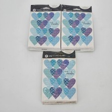 24 American Greetings Thank You Cards With Envelopes Hearts