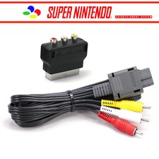 AV-Kabel + Scart Adapter TV-Anschluss    ORIG...