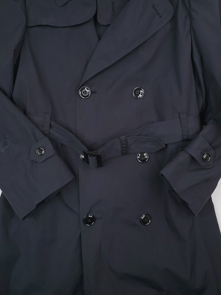 Military Trench Coat Mens 38S Black Shade 385Army All
