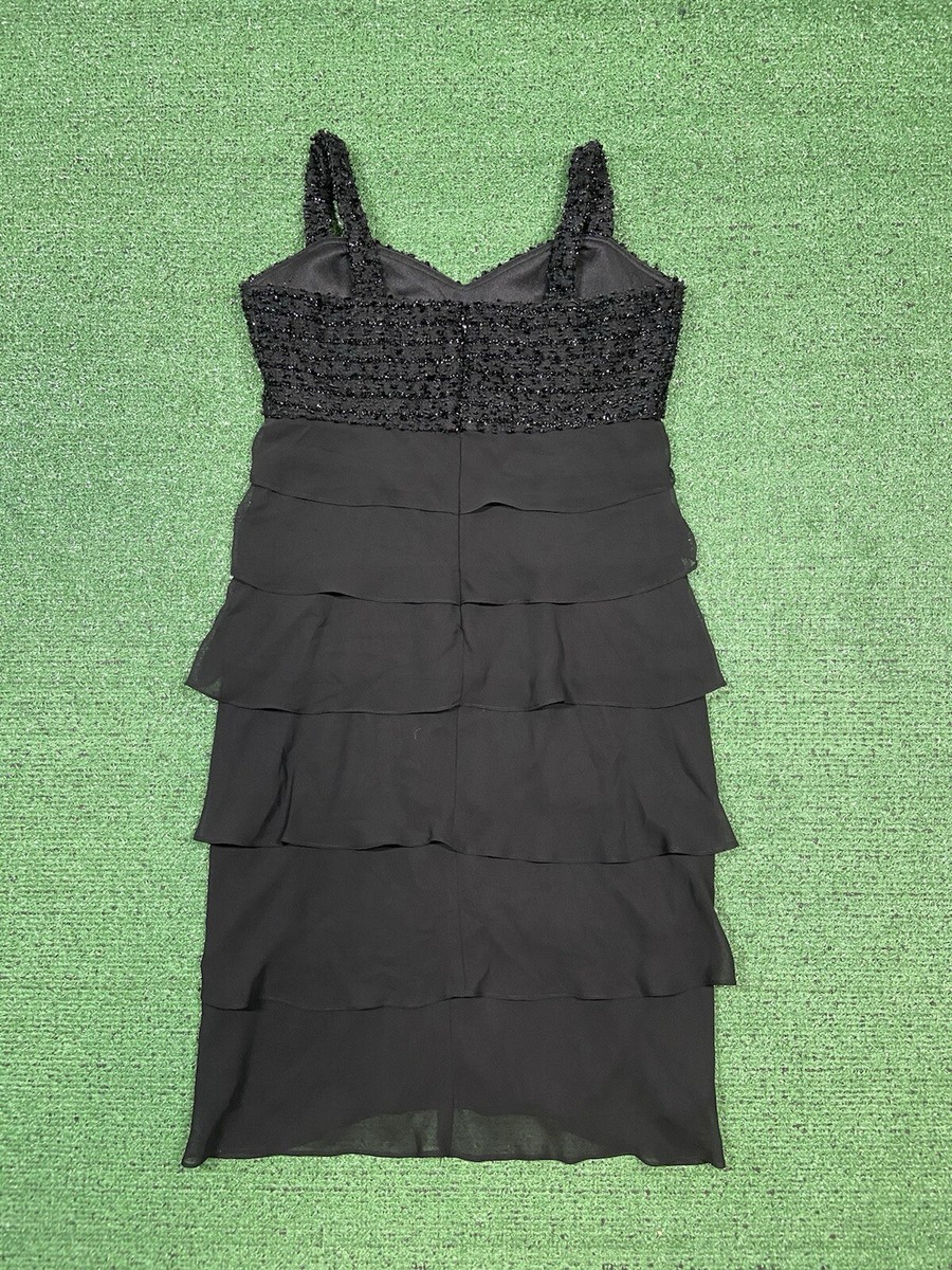 S.L. Fashions Women's Plus Size Embellished Tiered Jacket Dress