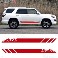 Red Mountains Stripe Graphics Side Body Door Decal Sticker For Ford F-150 F-250