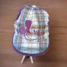 Disney Parks Rhinestone Mickey Mouse Purple Plaid Baseball Cap Hat Adjustable