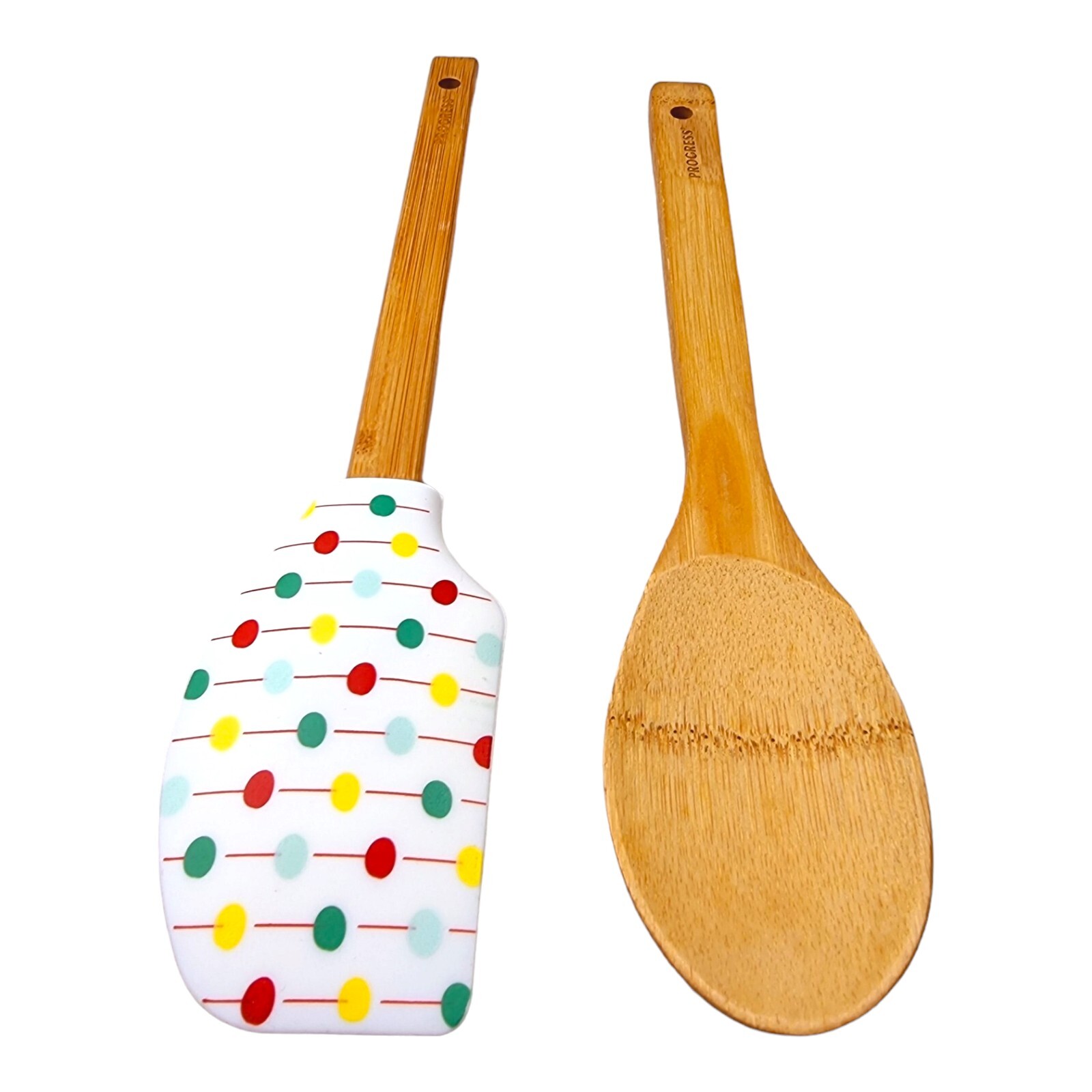 Wooden Spoon & Spatula Set Kitchen Baking Cooking Utensils