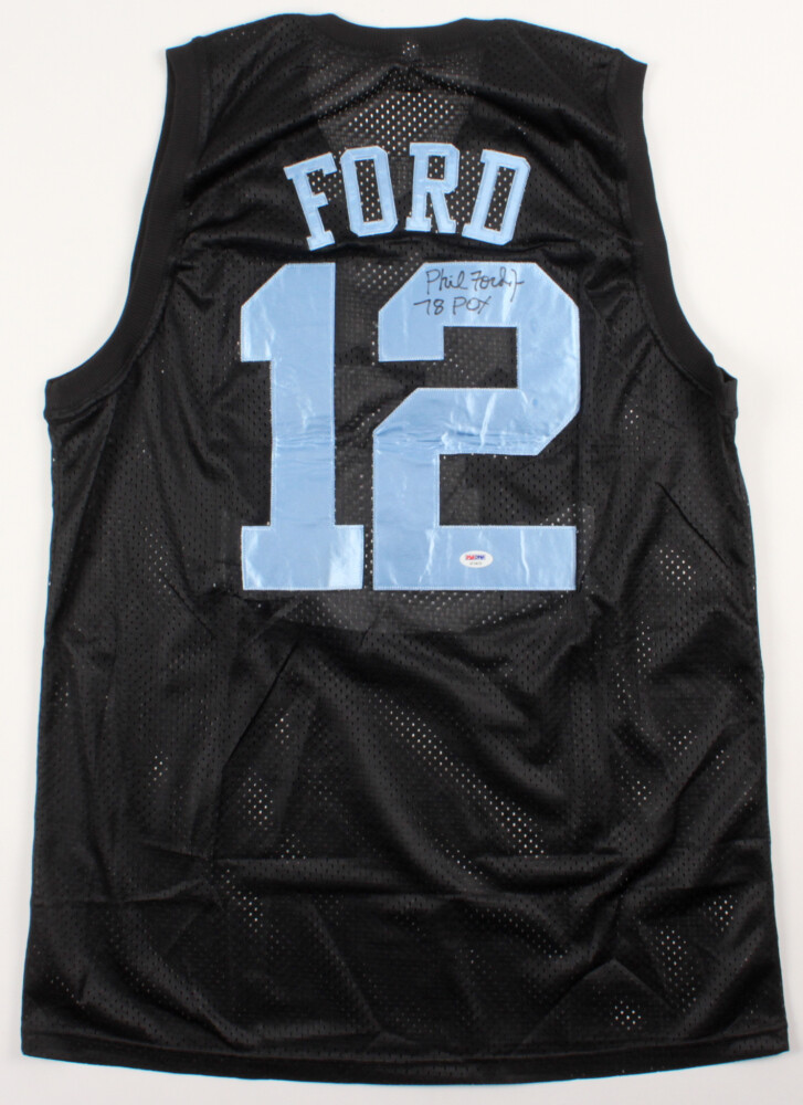 Phil Ford Autographed Signed North Carolina Tar Heels Jersey Inscribed "78 Poy" (PSA COA) 