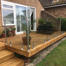10mm Toughened Glass Panels Balcony Glass Balustrade Landing Decking Glazing UK