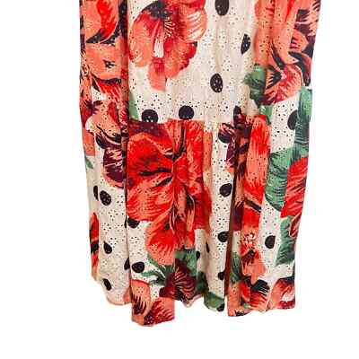 farm rio riviera eyelet maxi dress Anthropologie Farm Rio Riviera Eyelet Maxi Floral Print Dress Size 0