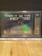 2018 Leaf Valiant Take it to the House Navy Ralph Webb Auto /25 BGS 9.5 ZXRX