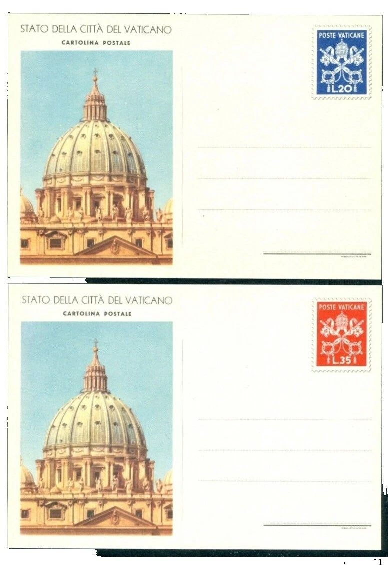 Architecture Postal Card, Stationery Vatican Stamps