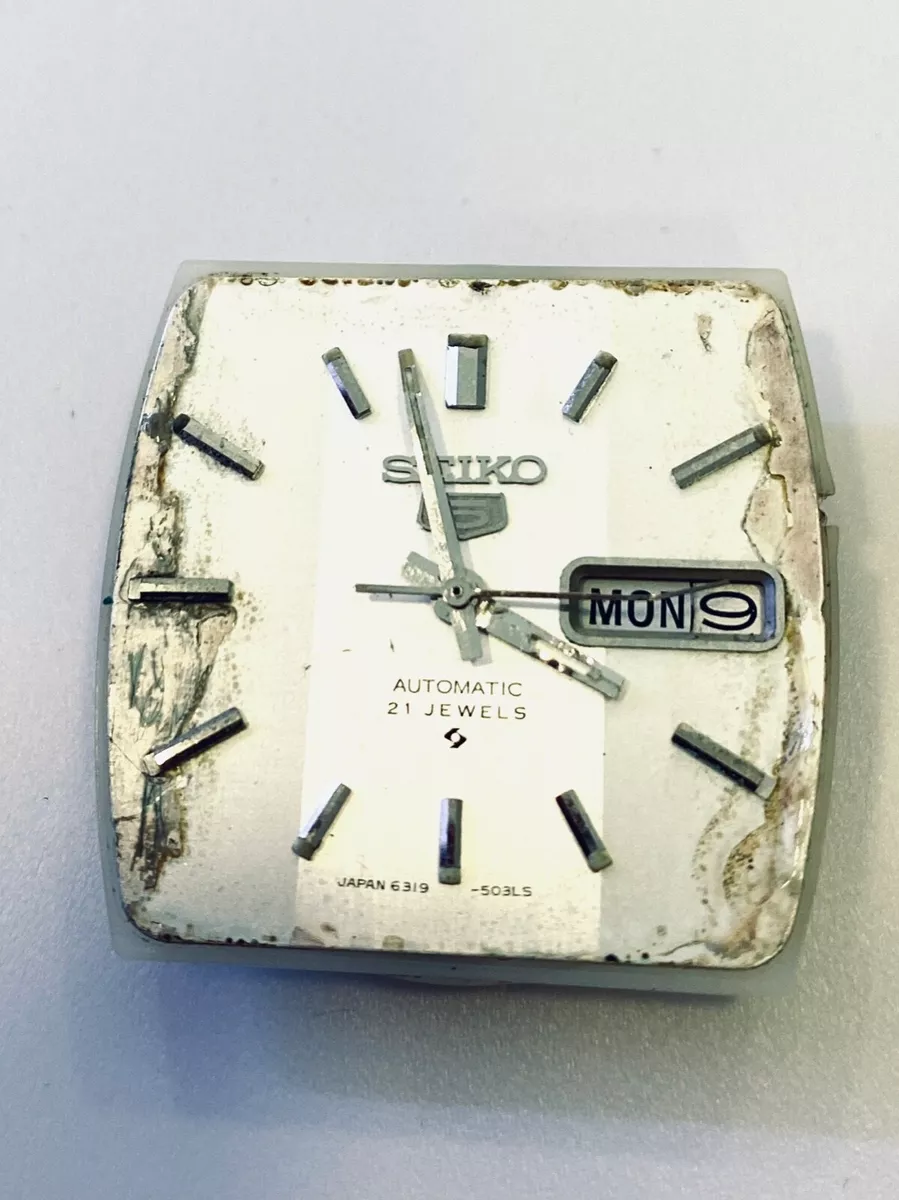 Movimento SEIKO 6319A quadrante dial running for parts eBay