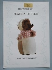 MRS TIGGY-WINKLE - Knitting Pattern from BEATRIX POTTER - New