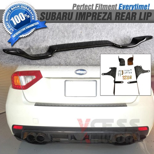 Fits 08-14 Subaru Impreza WRX STI R205 Rear Bumper Lip Diffuser -Carbon ...