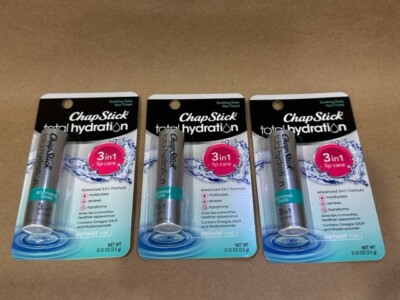 Set Of 3- Chapstick Total Hydration 3-In-1  Soothing Oasis  FREE SHIPPING