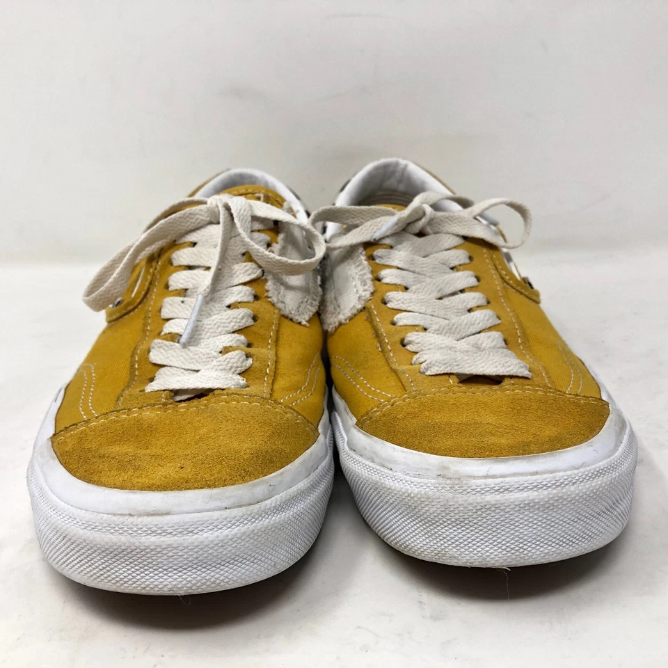 Vans Custom Patchwork Checkboard Vans Sz 7 M 8.5 W US Yellow Canvas Skate Wall - Image 2 of 4