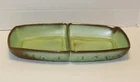 VTG Frankoma Pottery Prairie Green Side/Dip Platter 13x5x2